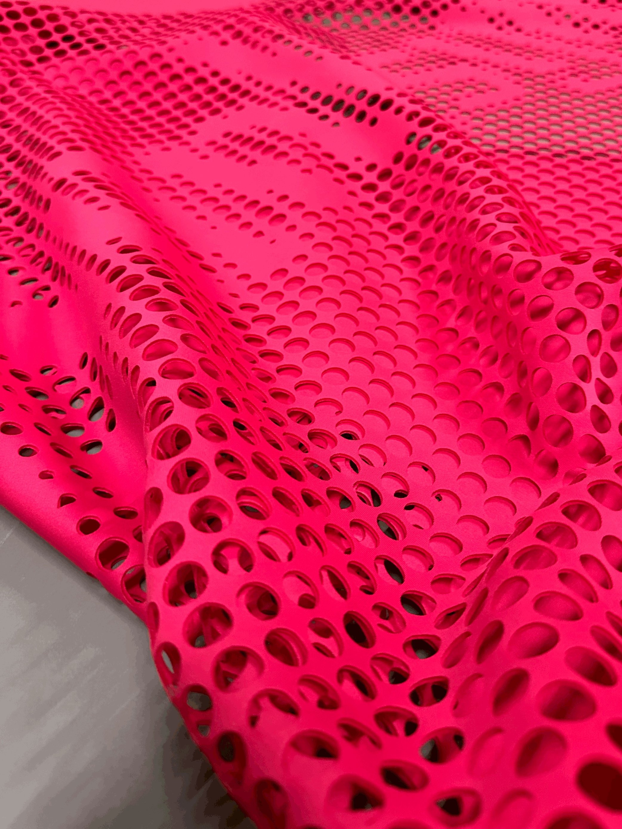 Laser cut scuba fabric