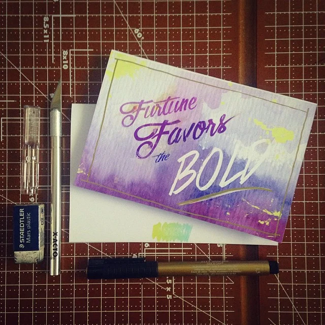It’s been a good day at the office. Giclee watercolor cards with custom gold ink hand finishes. HAPPY FRIDAY! #ilovemyjob #graphicdesign #gratuitoustype #lettering #script #type #type365 #typeaddict #typography #font #design #diy #art #ArtofType #artanddesign #art365 #prints #productdesign #cards #stationary #greetingcards #custom #handmadefont #handdrawntype #handfinishing #watercolor #ink