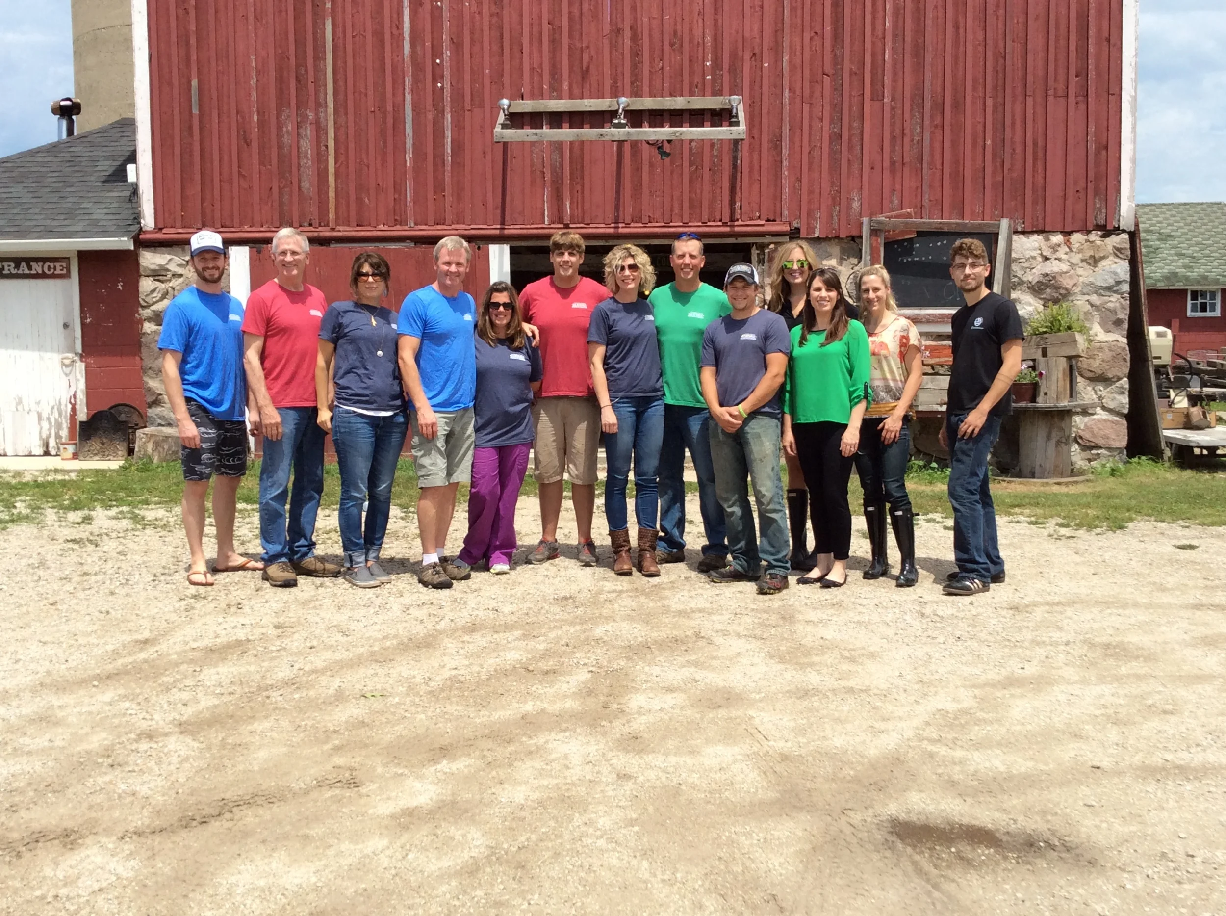 The whole crew enjoying the beautiful Wisconsin weather!