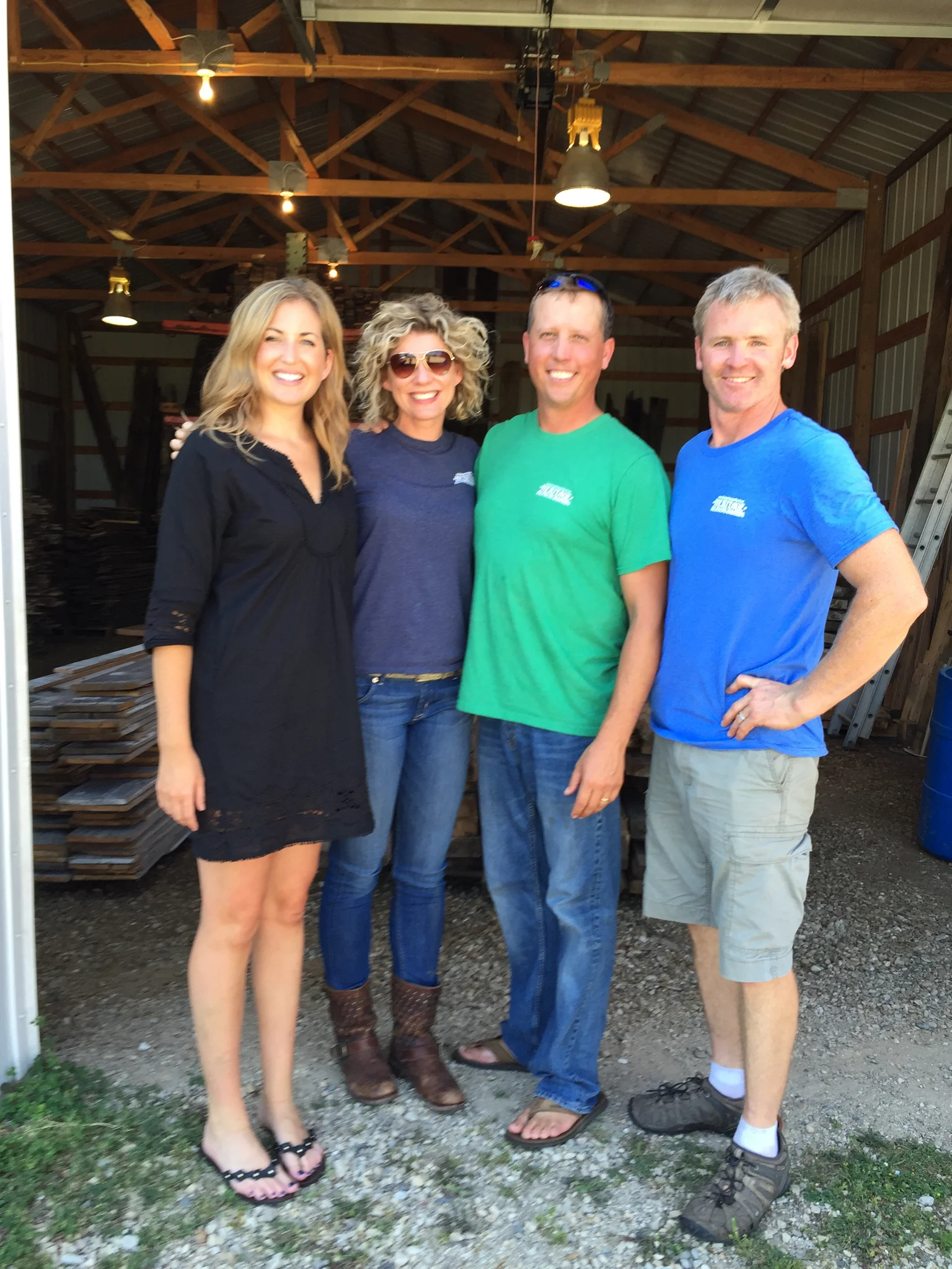 Jen, Emily, Adam and Seth toured the workshop and showroom space while talking through the logistics of the project.