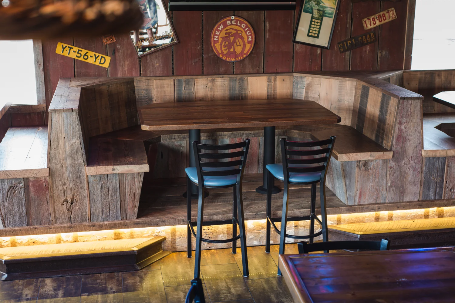 Looking forward to having burgers at this roomy booth!