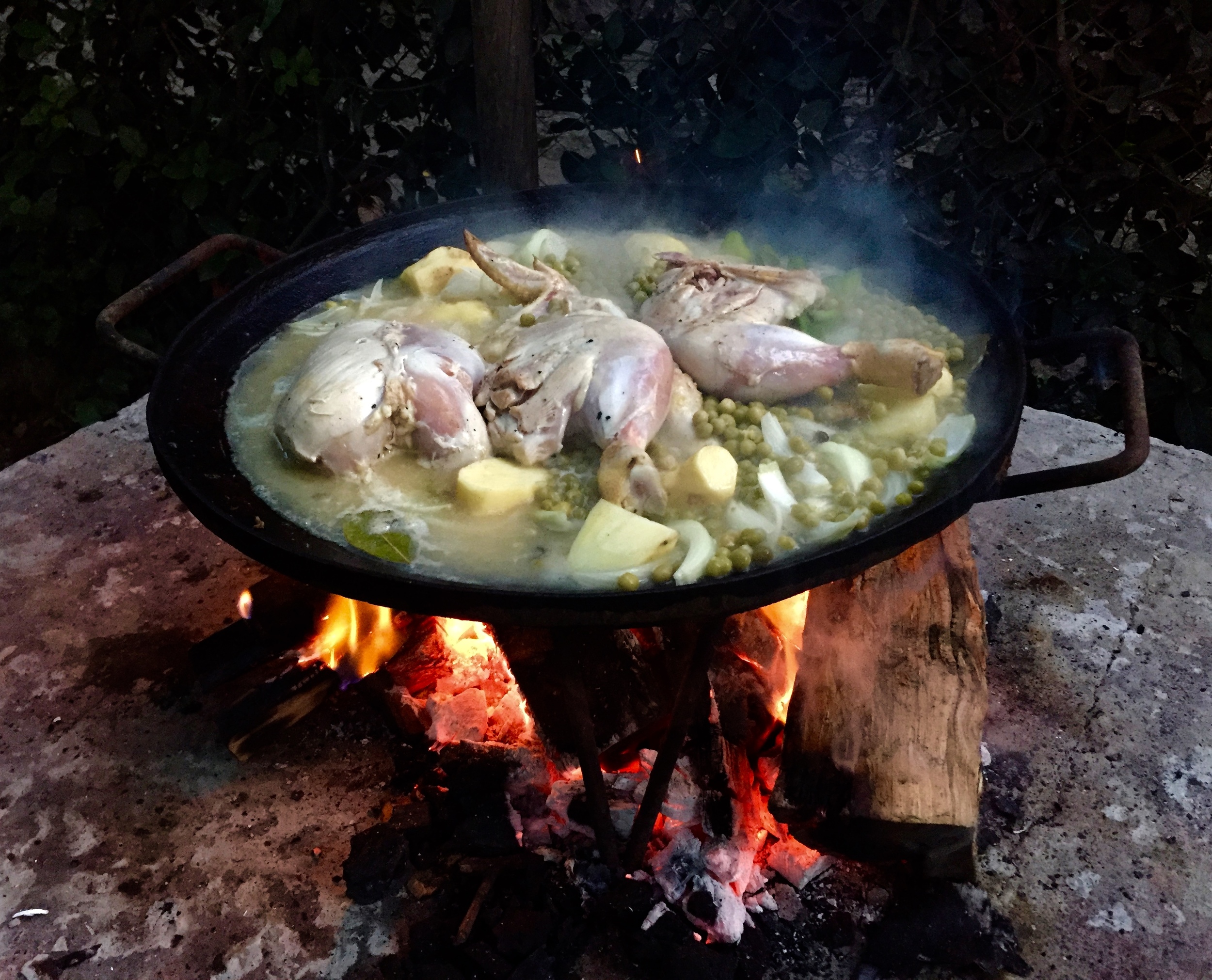 Pollo al Disco... a classic Argentinian dish.