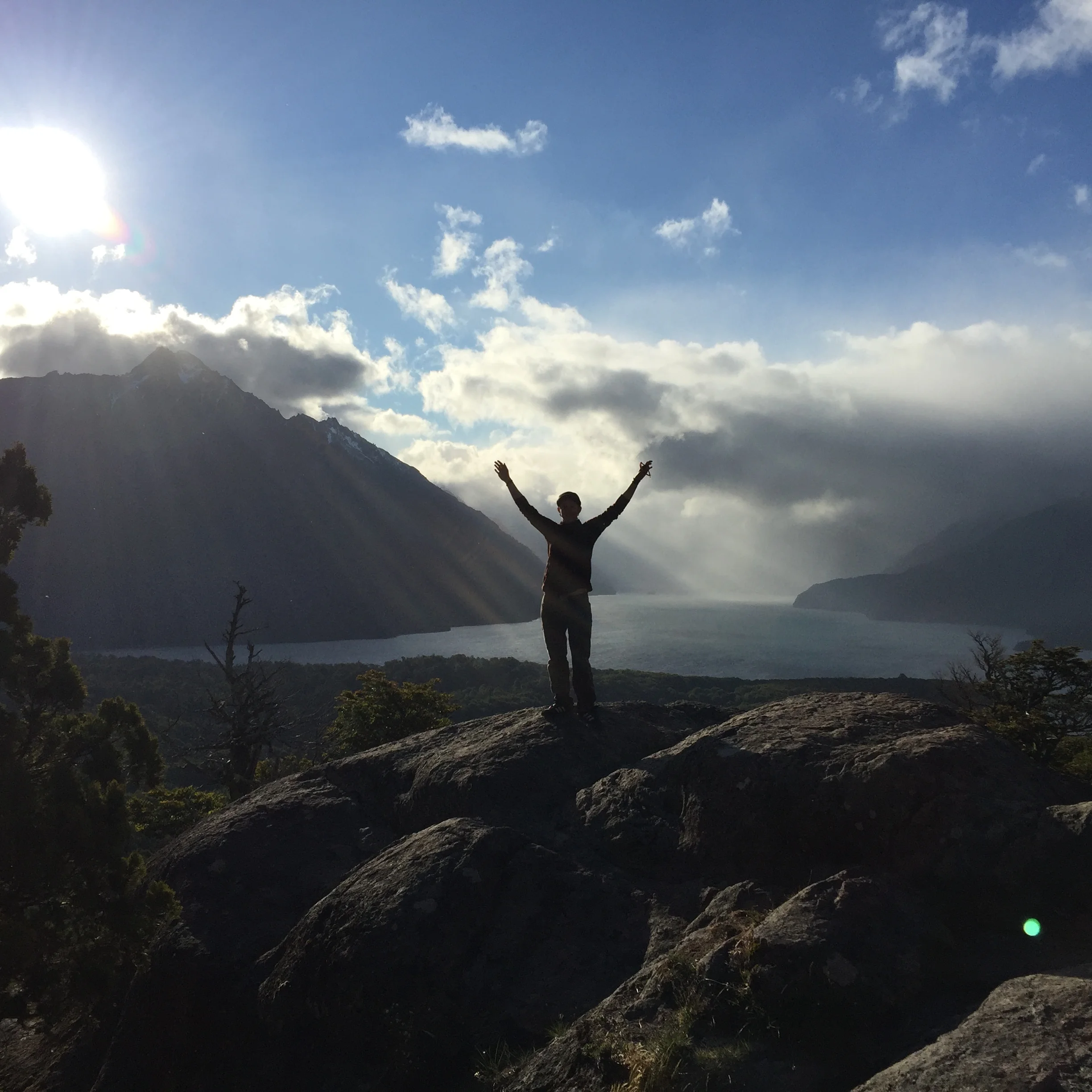 A friend takes in the view from Cerro Llao Llao