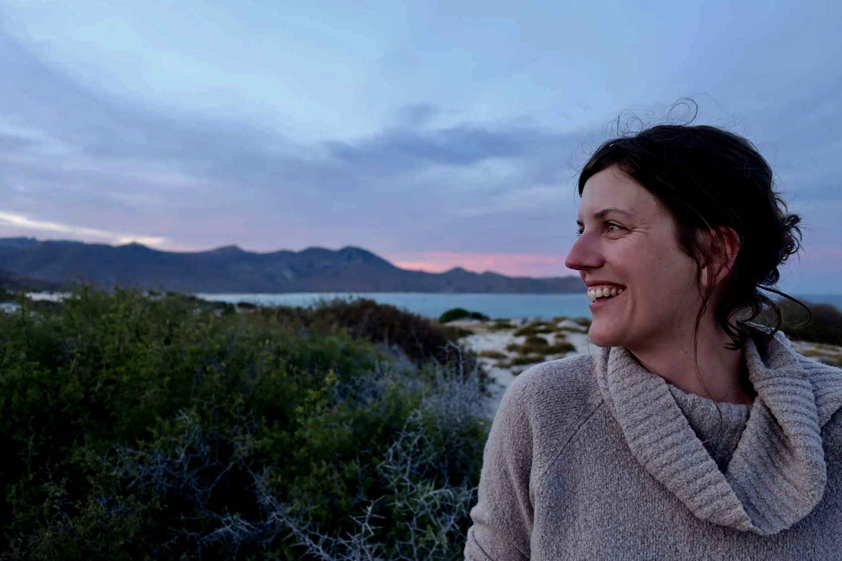 Jennis on the Island of Espiritu Santo, Baja Mexico.