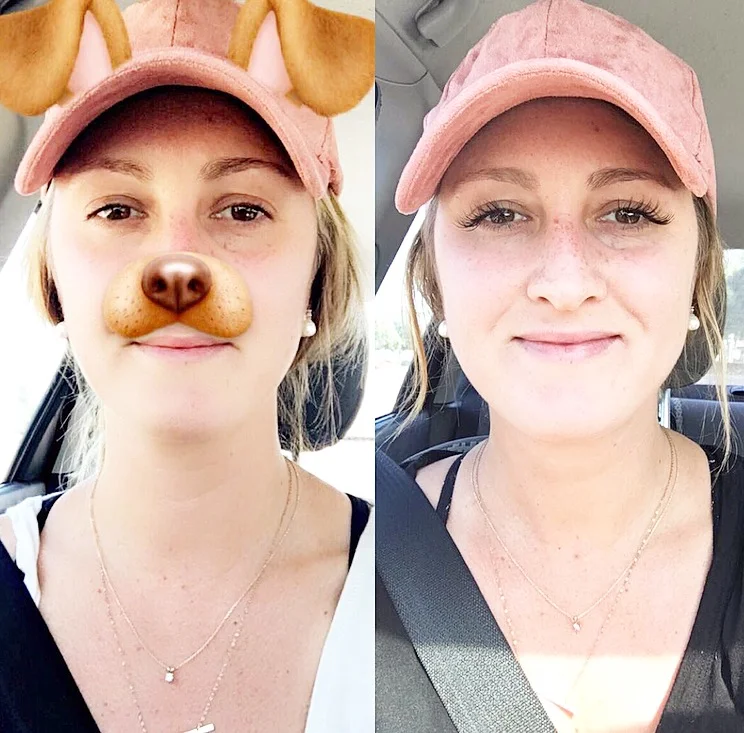 Eyelash extensions before // after - NO makeup in either