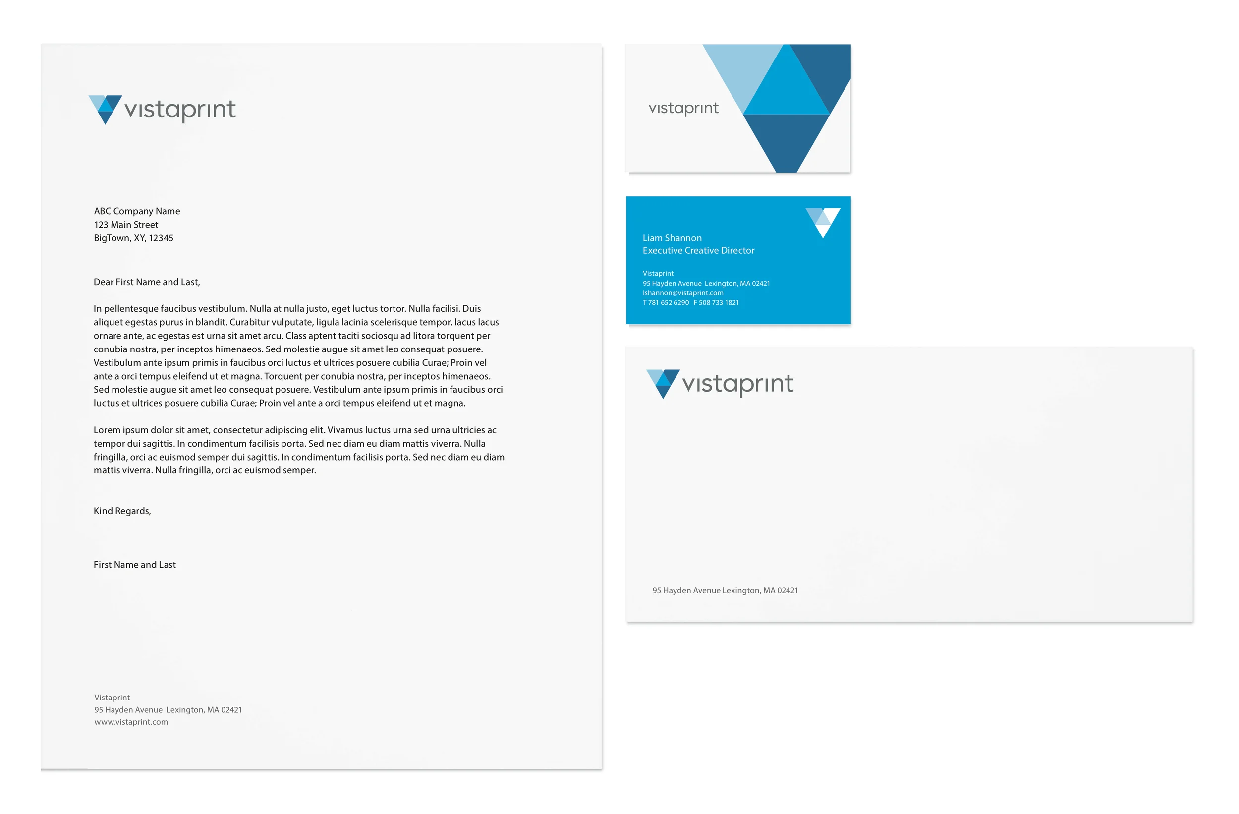 Carrying the essential bold color blocks, large areas of bright white and minimalist adornment, the stationery system is at once corporate and modern.