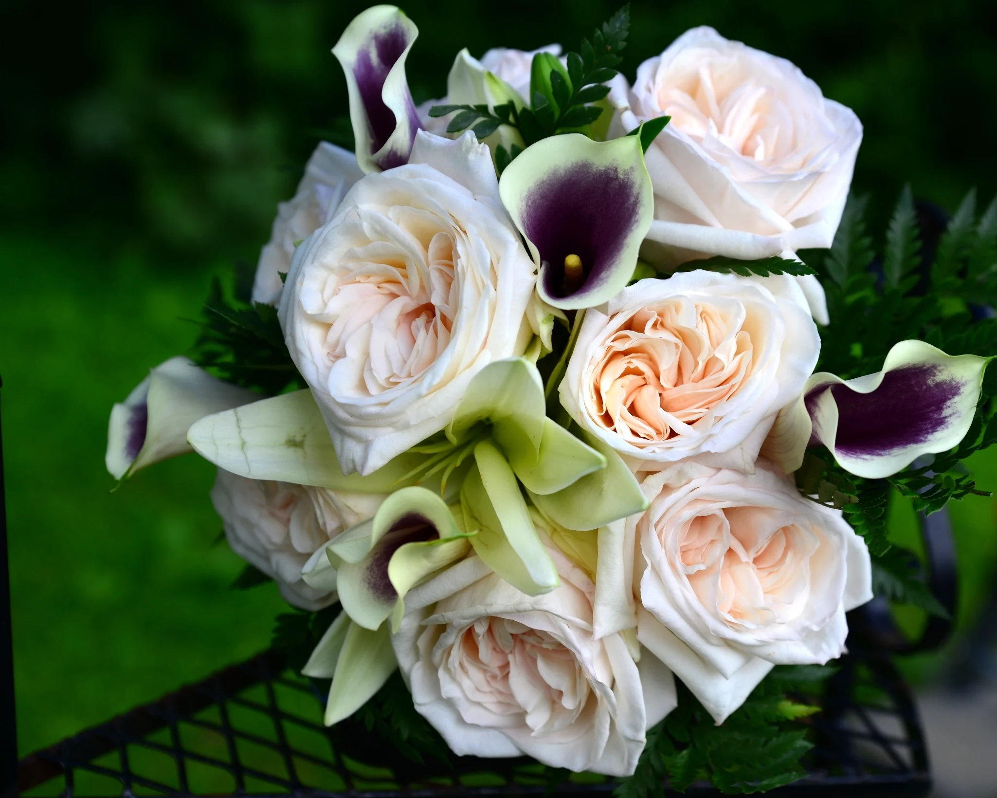Garden Roses and Picasso Calla Lilies