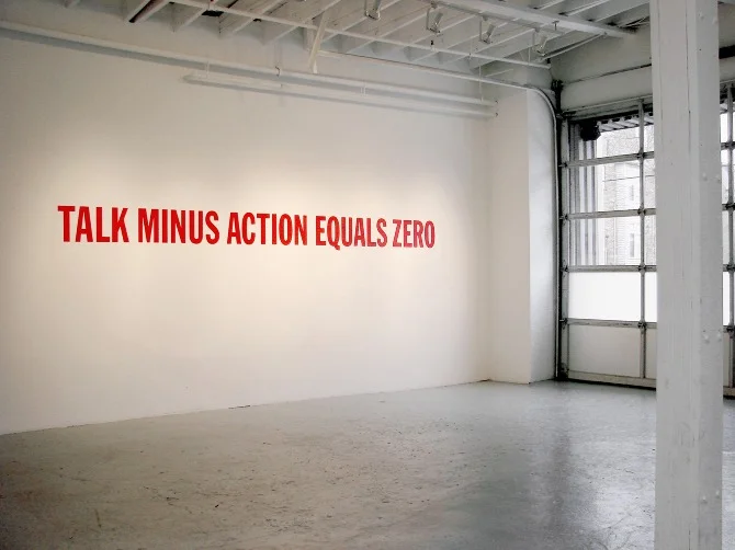 wall art talk minus action equals zero