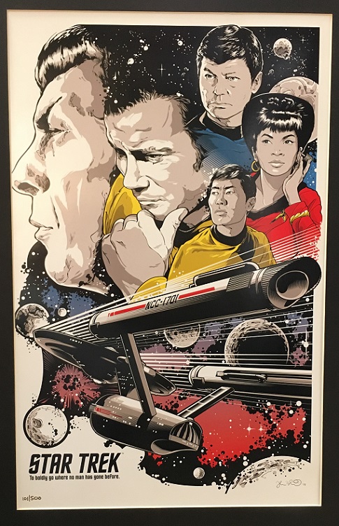 Star Trek "To Boldly Go" mini print By Joshua Budich 