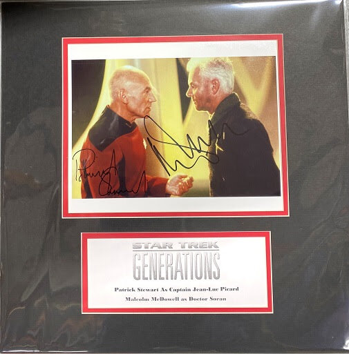 Star Trek Patrick Stewart The Next Generation Signed & Framed Photo 