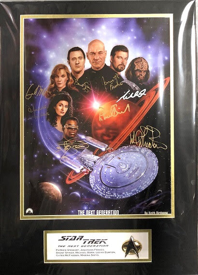 Ready Room Mini Print Poster signed by Patrick Stewart Star Trek TNG