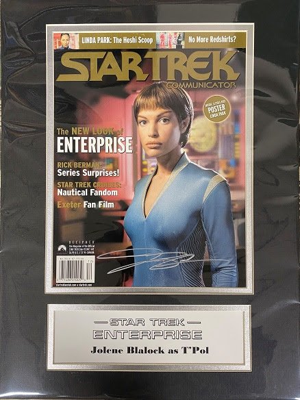 Star Trek Enterprise - Star Trek Communicator Magazine Cover - Signed by Jolene  Blalock - 12x16 Matted â€” Lightspeed Fine Art
