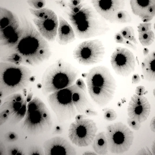 Illustration of clusters - ink on paper (sketch)