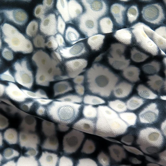 Enclosed eggs - remazol colours on cotton (Textile swatch)