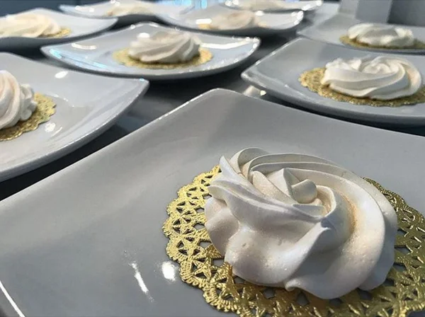 Renée's French Meringue Rosettes are ideal to serve guests at any gathering, dinner party, hosting or gift arrangement. Renée's French Meringues are available through pre-order purchases.