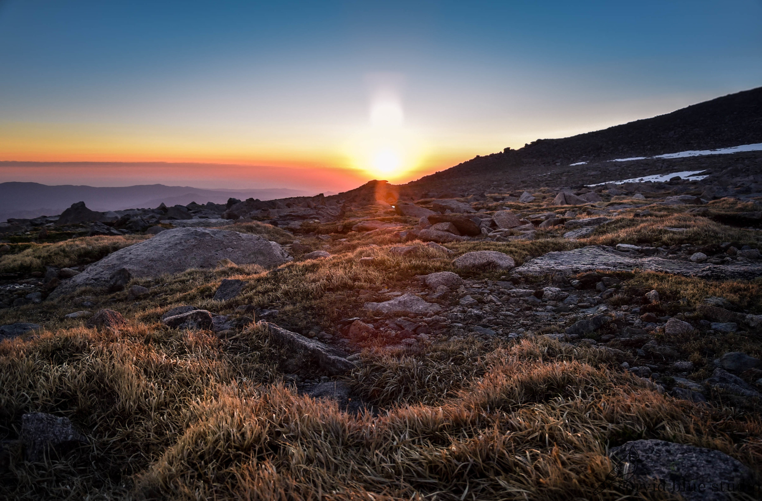 Damn cold Boulder Field sunrise. 2nd place winner in its class at the Tulsa State Fair, 2015. Probably not worth it.