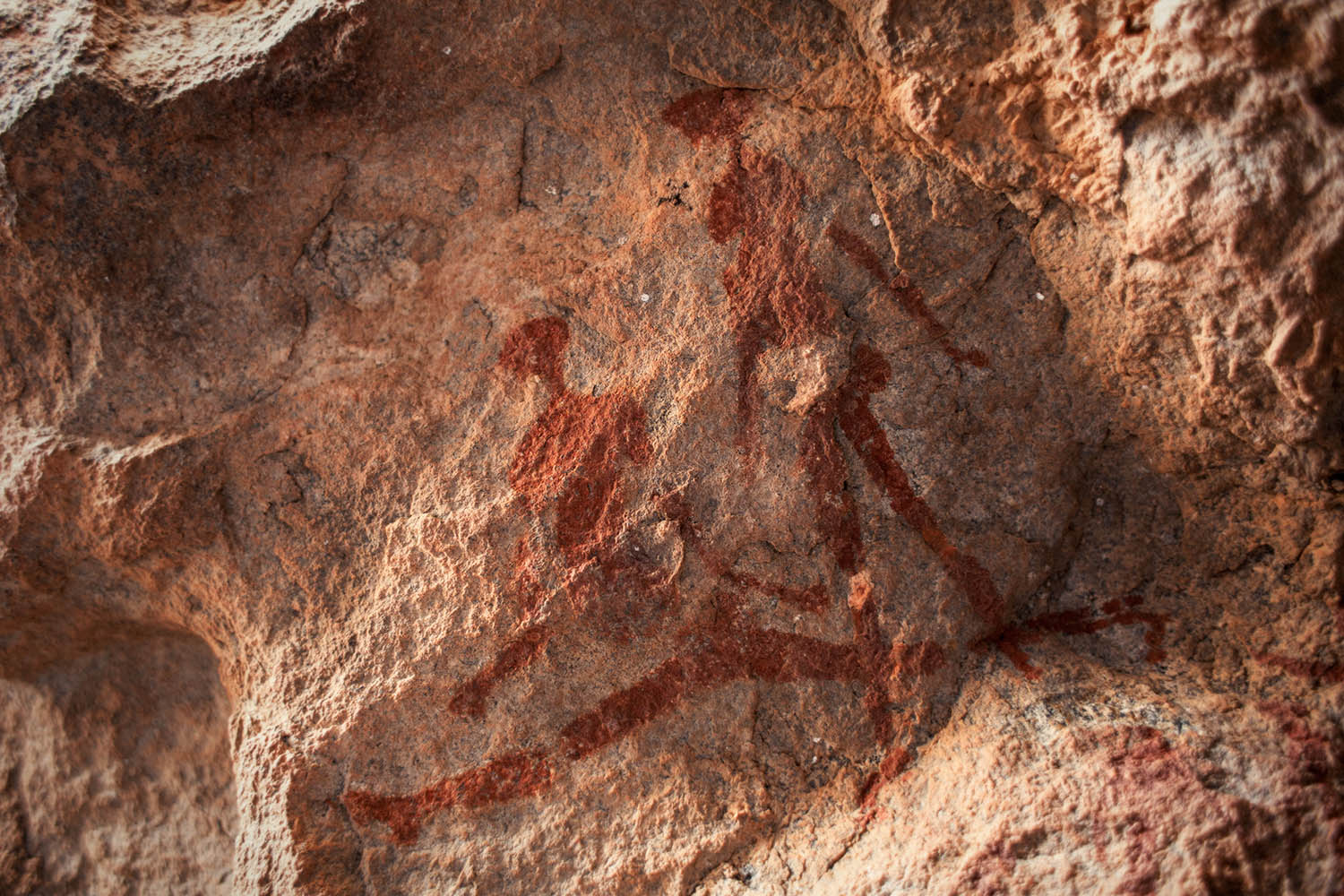 Rock paintings in Messum Crater
