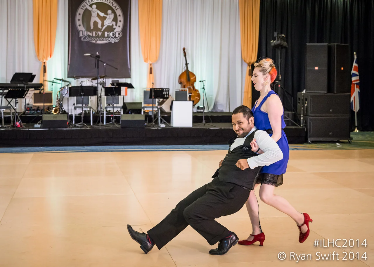 Mikey Pedroza & Jo Hoffberg, ILHC 2014 by Ryan Swift
via Flickr Just Announced! The Track Podcast LIVE at ILHC ! As part of their amazing LED Talk series, I will be hosting a very special LIVE episode of the The Track podcast this coming weekend at the International Lindy Hop Championships ! Join me in person on Saturday (12:15pm-1:15pm) as I sit down and have a conversation with the one and only Mikey Pedroza ! Check out the ILHC Workshop & LED schedule and plan your weekend accordingly!