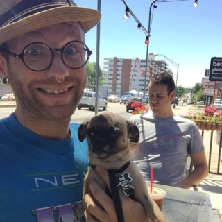 Django and partner at lunch (via django_chug)