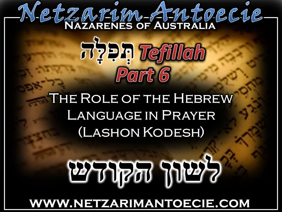 Tefillah "The Role of the Hebrew Language in Prayer"