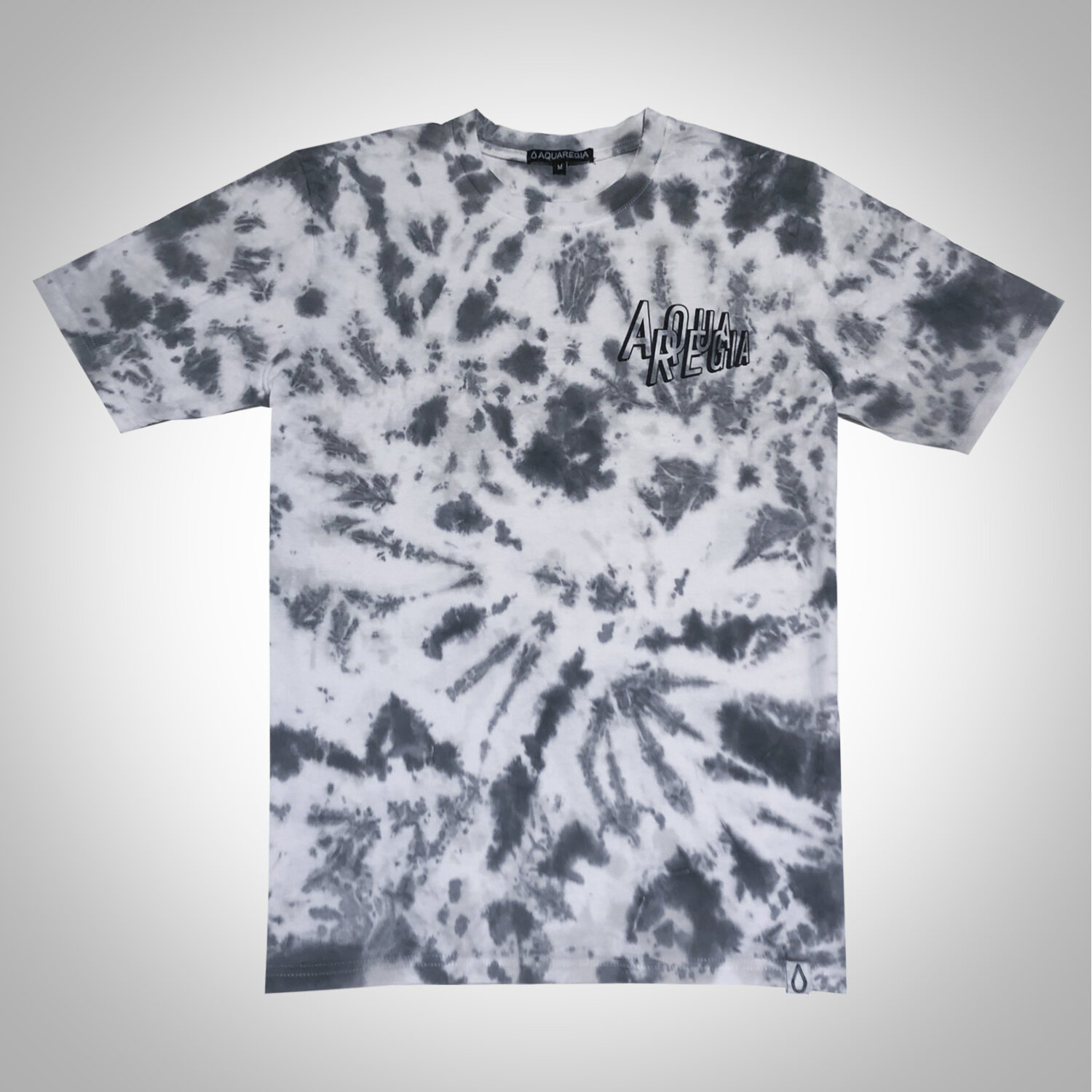 Slate & White Tie Dye Drip T-Shirt (Medium 1)
