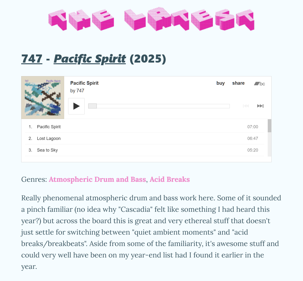 Dan Gorman's The Discover Tab Reviews 747's Pacific Spirit
