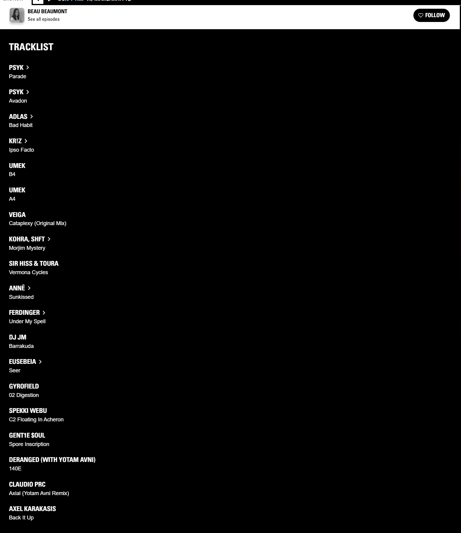 Beau Beaumont plays Seer by Eusebeia in her NTS Show