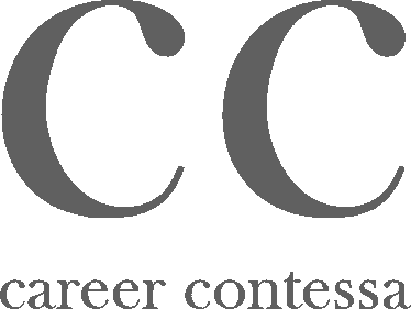 Two large black letter 'C's with the words 'career contessa' underneath.