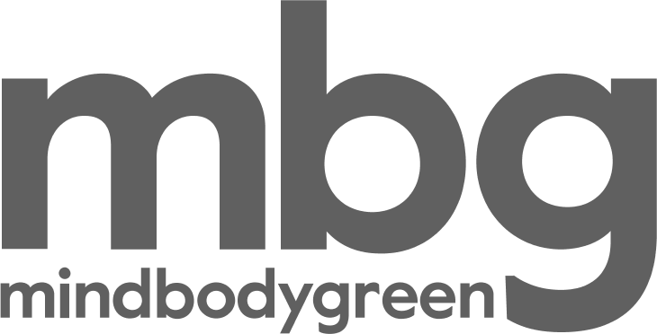 Logo of mbg, standing for mindbodygreen, in black and gray text.
