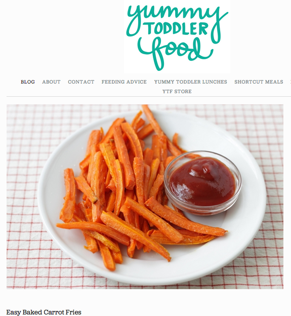 Yummy Toddler Food, Easy Baked Carrot Fries