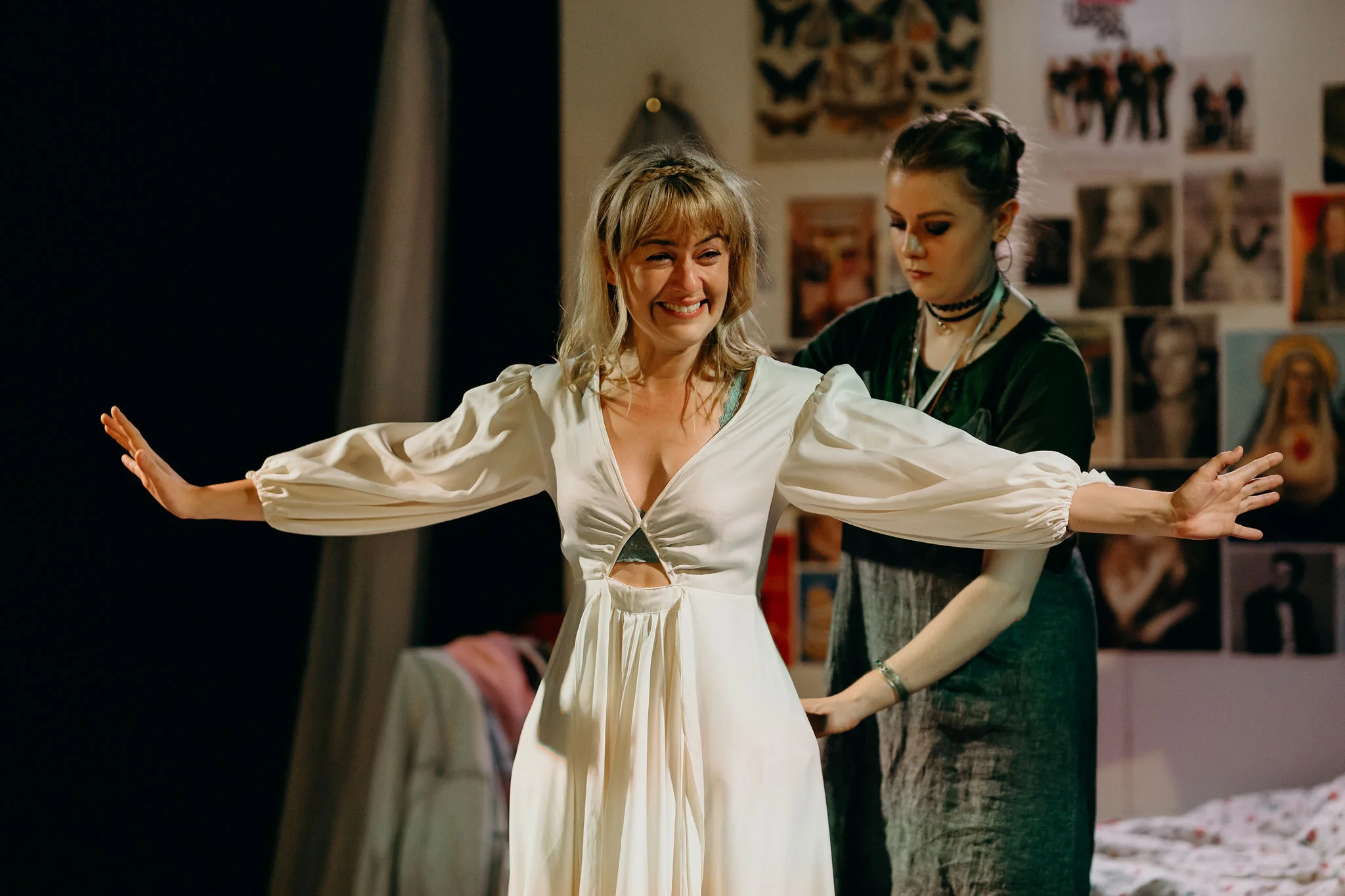 Sarah Clarke as Ophelia and Ruby Lauret as The Maid. Image: Jack Dixon-Gunn