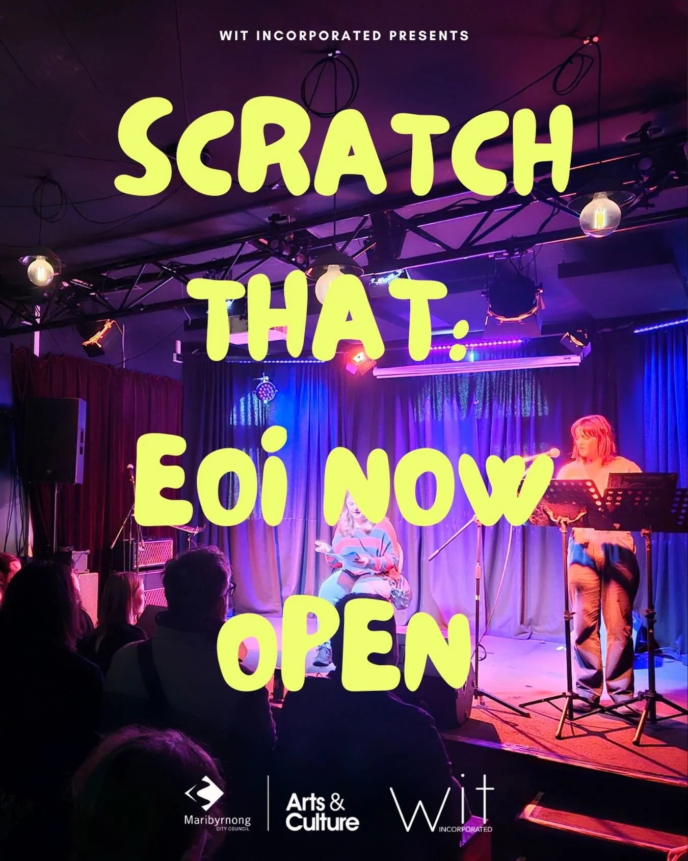SCRATCH THAT! 
An Afternoon of Works in Progress

Saturday, May 9 | 2.30pm &ndash; 4.30pm
MAMMA CHEN&rsquo;S, Footscray

We are back! Last year we ran the extremely successful &lsquo;Scratch That&rsquo; showcase at our fave Mamma Chen&rsquo;s and we 