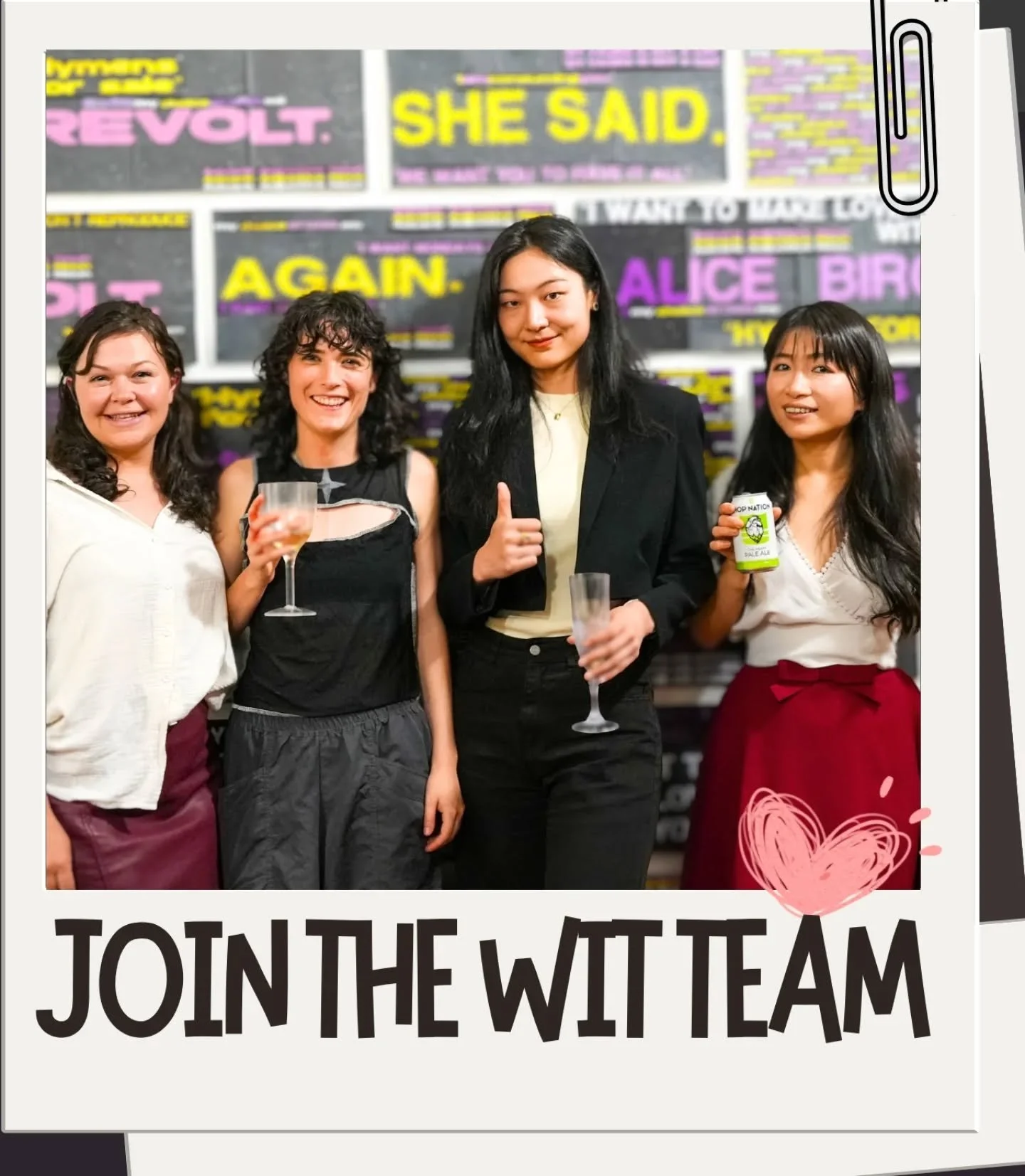 ✨ CALL-OUT: JOIN OUR COMMITTEE ✨

Wit Incorporated is looking for local artists and arts-loving humans to join our committee and help shape what we do next. 💛&nbsp;

We&rsquo;re an independent theatre company based in Melbourne&rsquo;s west, establi
