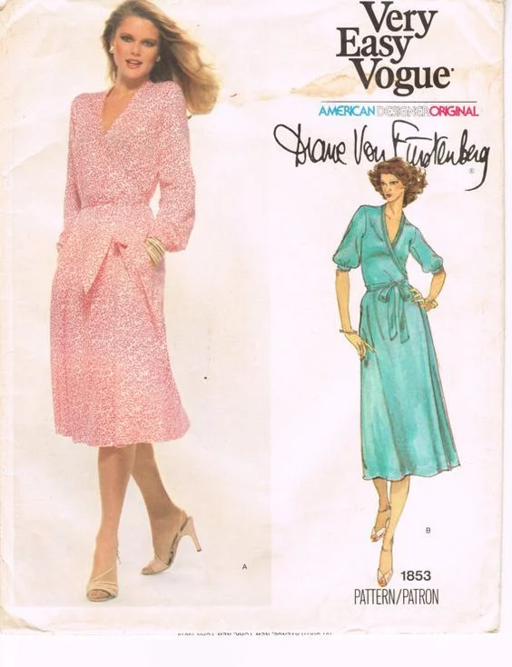 Vintage DVF Wrap Dress Pattern from the 70's