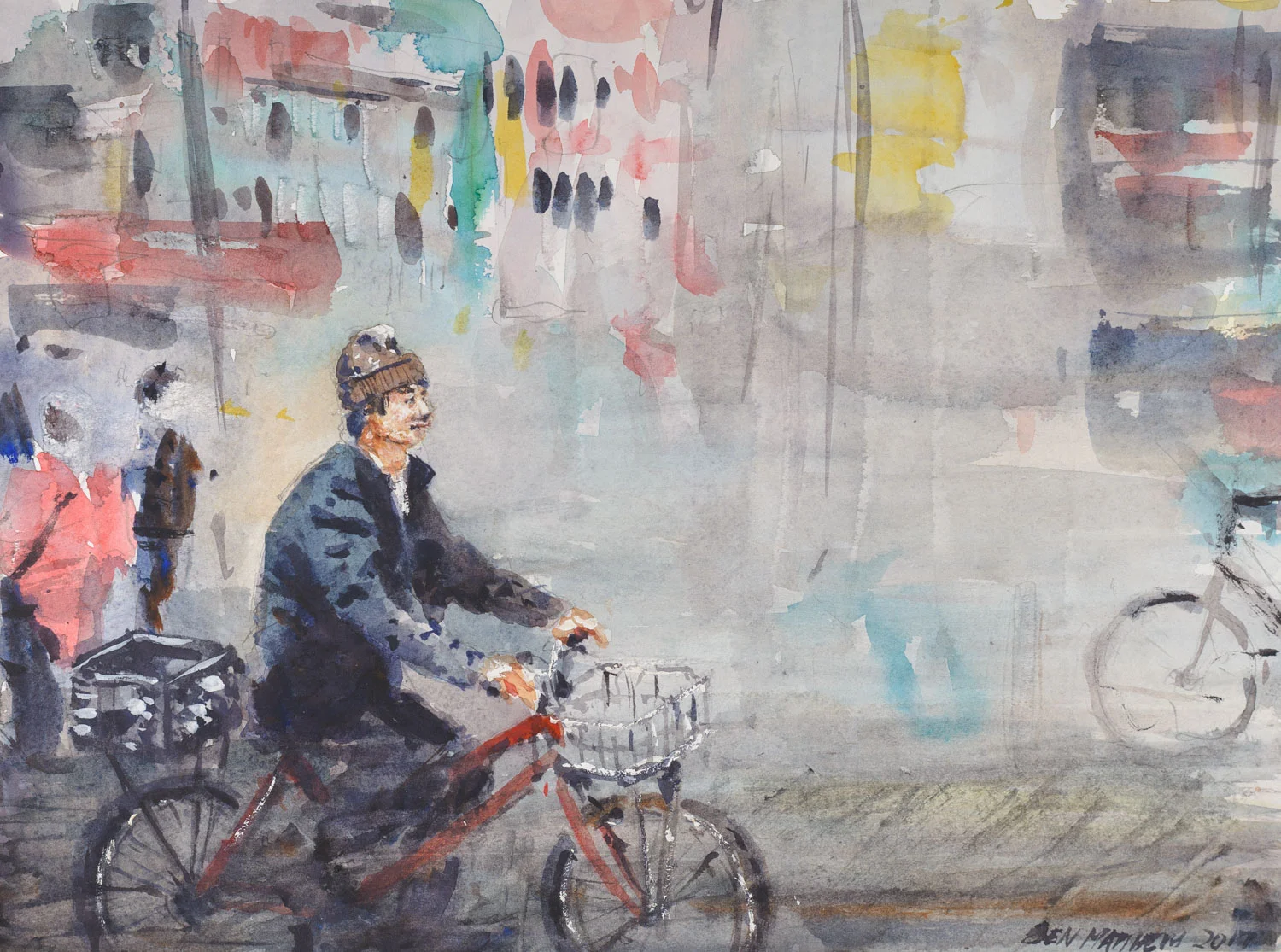 Man on a Bicycle, Chinatown, NYC