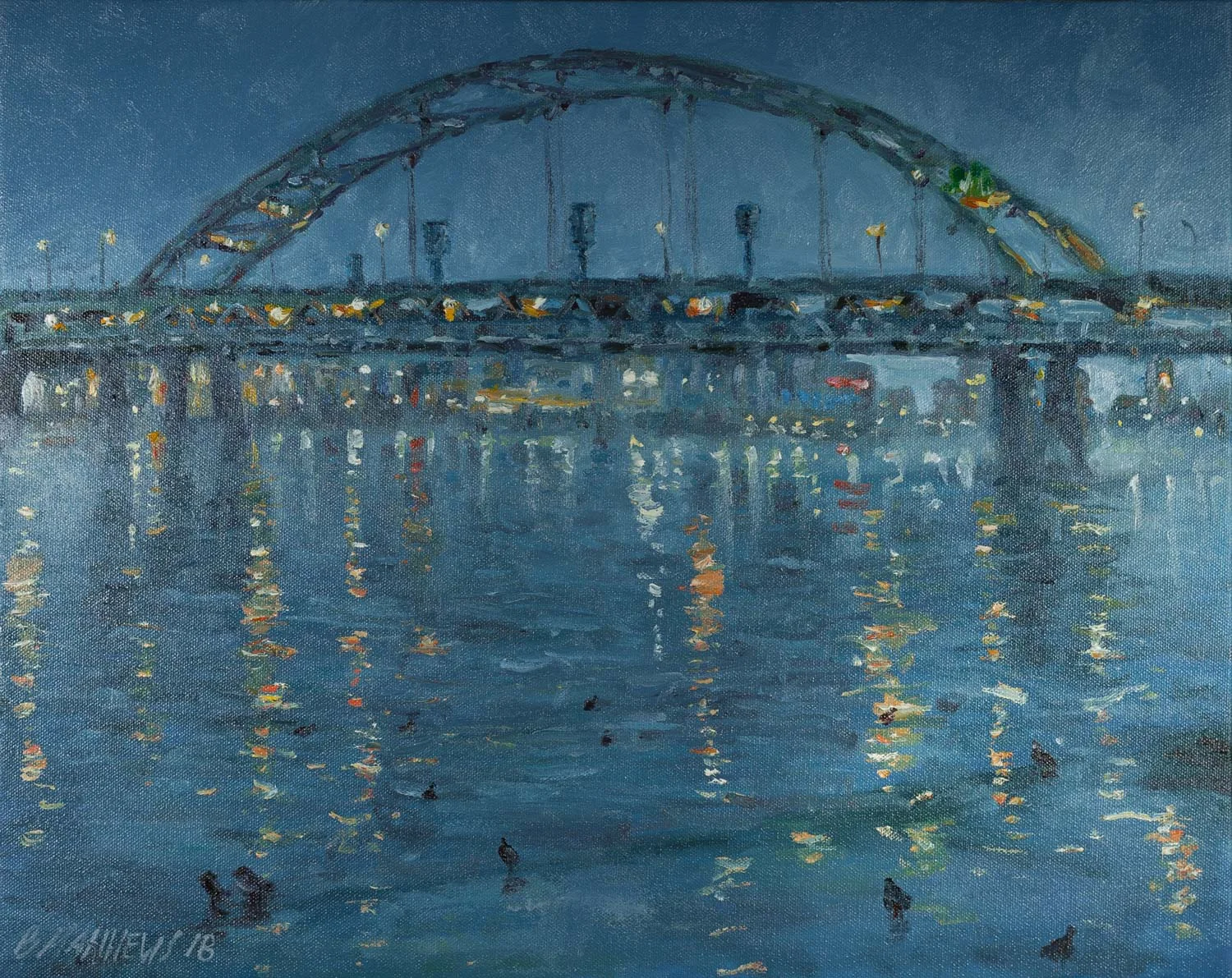 Fort Duquesne Bridge During the Blue Hour