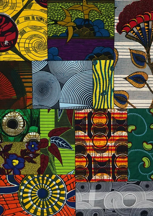 African Fabric Montage