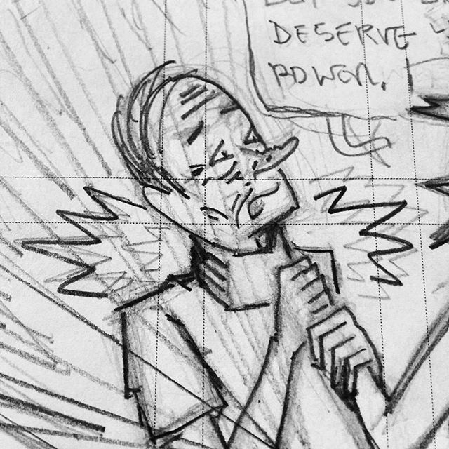 Gulp...Wu is having a bad night.
#comics #cartoonist #cartooning
#penciling