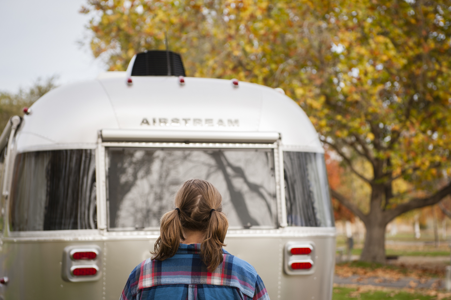 Flannel, Fall Color, and an Airstream just go together!
