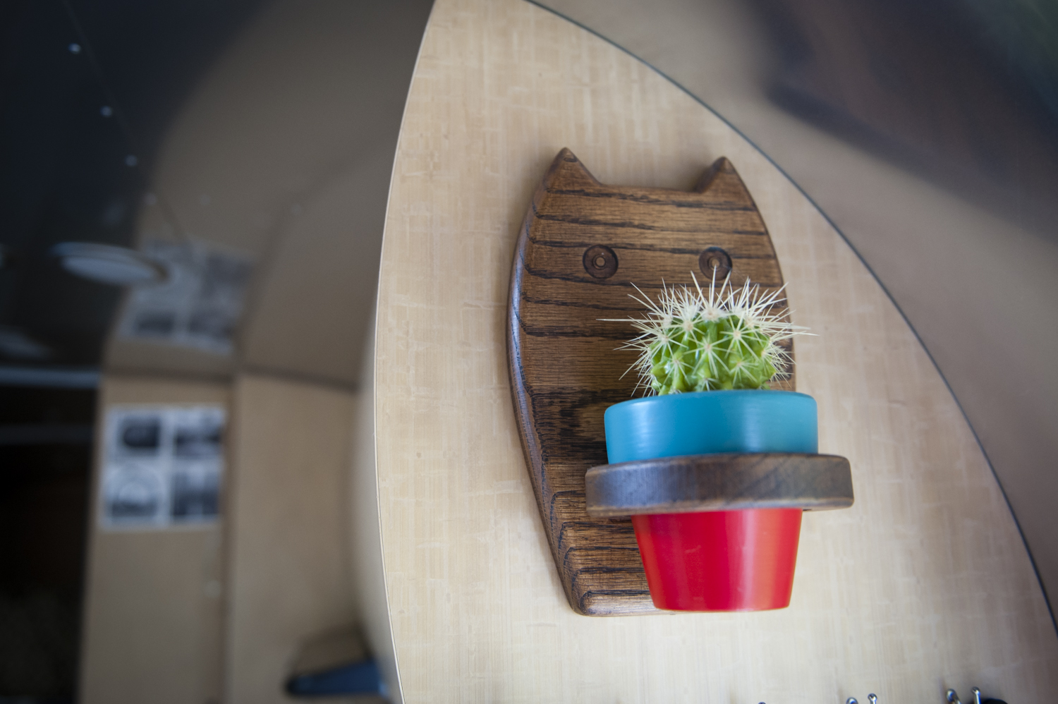 Bill's dad (who passed away when Bill was 18) made this awesome plant holder. We are so happy to have it with us in the Airstream.