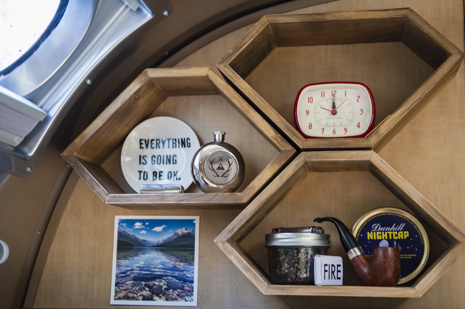 Slightly obsessed with these shelves from Target. They fit perfectly and allow for a rotating display of tchotchkes.