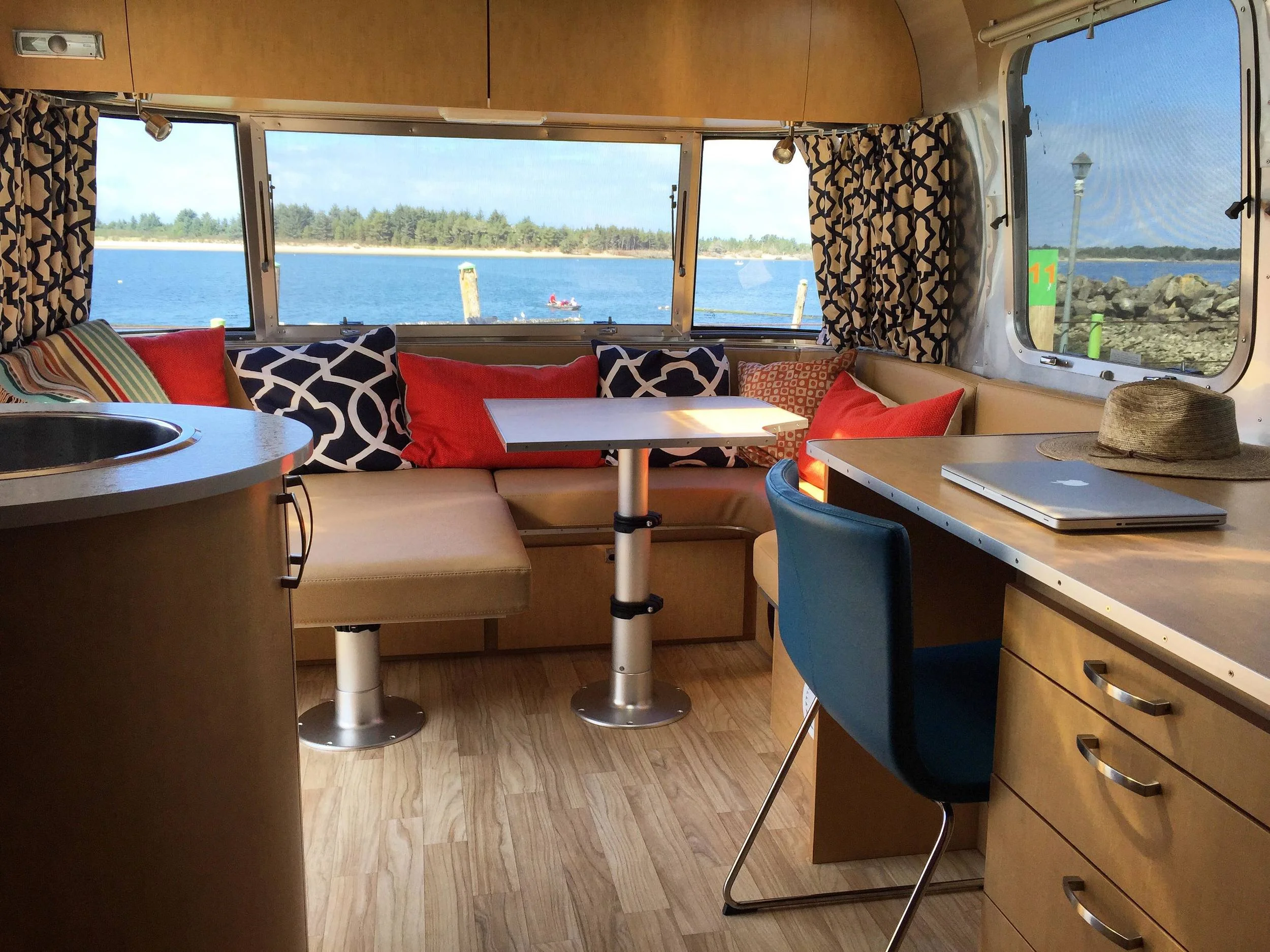 Our first weekend with the Airstream at Kelly's Brighton Marina on Nehalem Bay, Oregon Coast.
