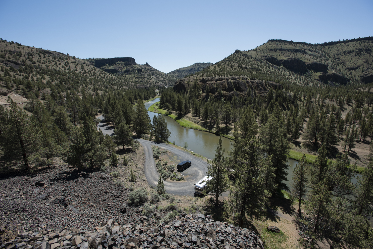 Overview of our awesome camping spot.