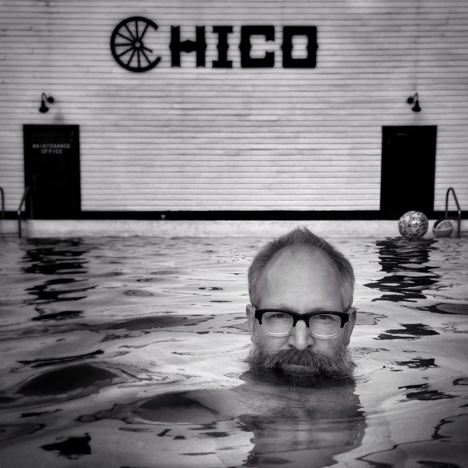 Bill does his best JAWS impressions at Chico Hot Springs