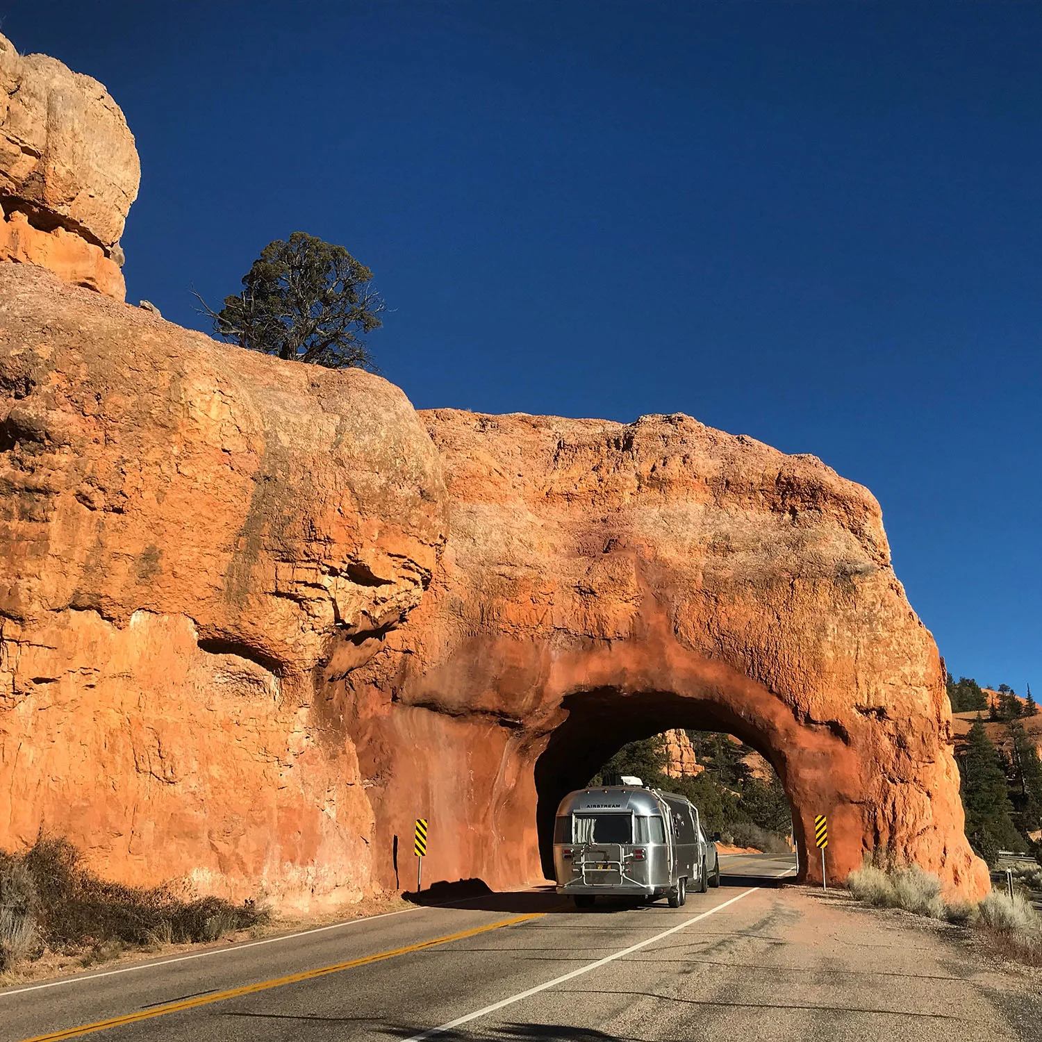 I had to get a classic Airstream tunnel shot at Red Canyon