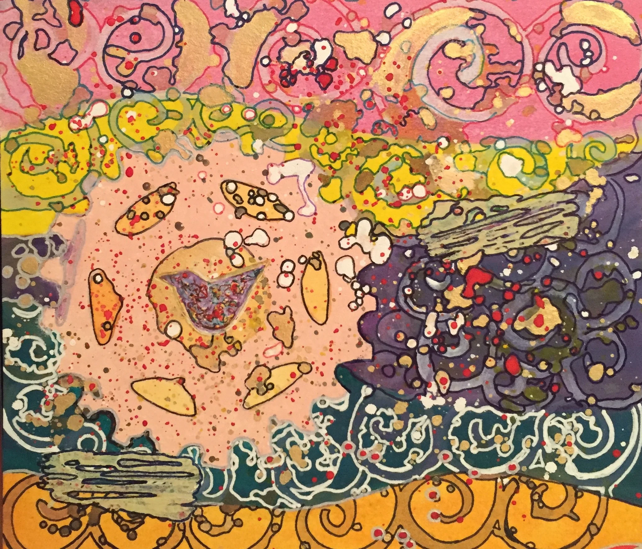 Wave of Yellow Mixed Media 10x"12 NFS