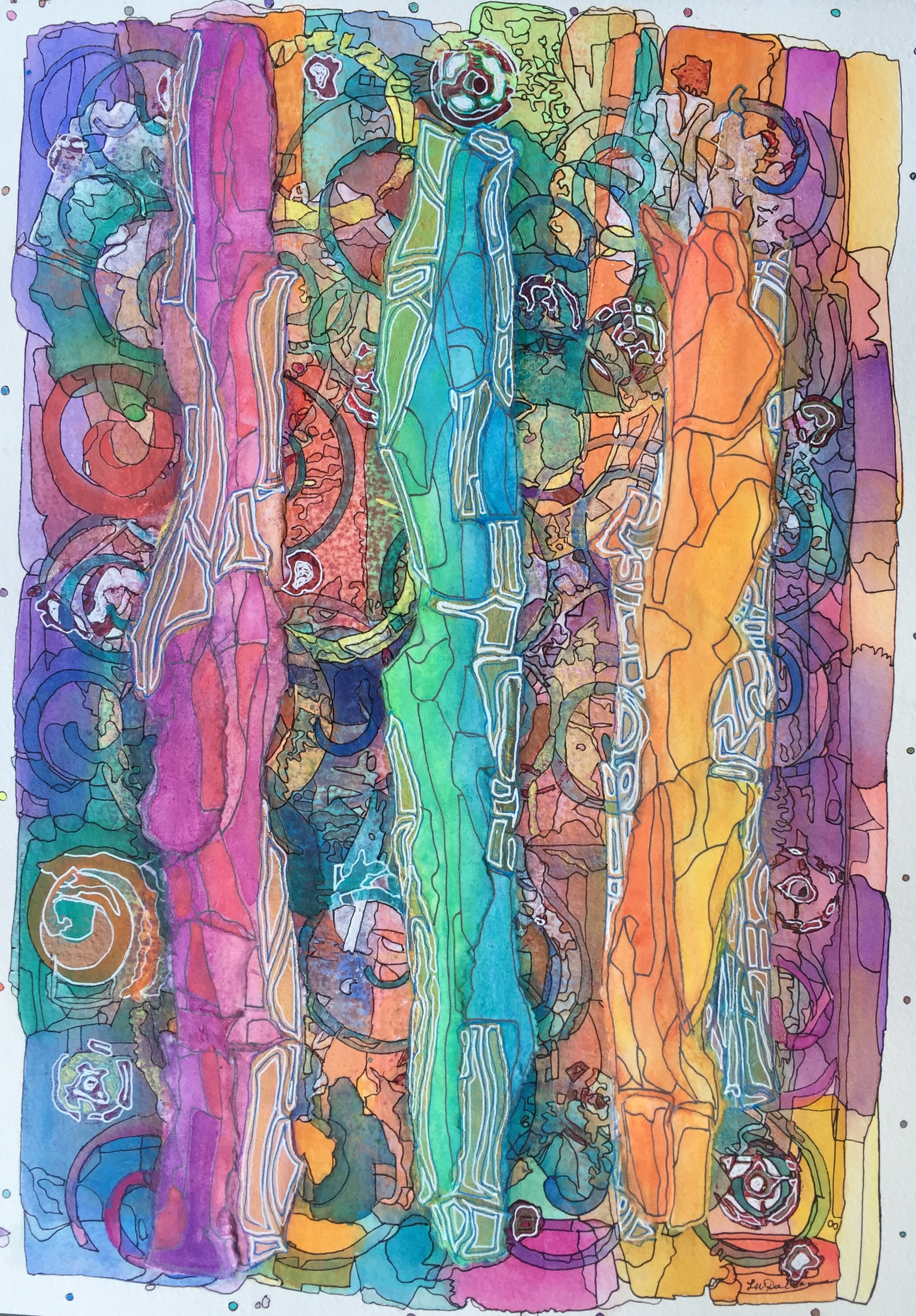 "Erosion"#1 mixed media "20X"14