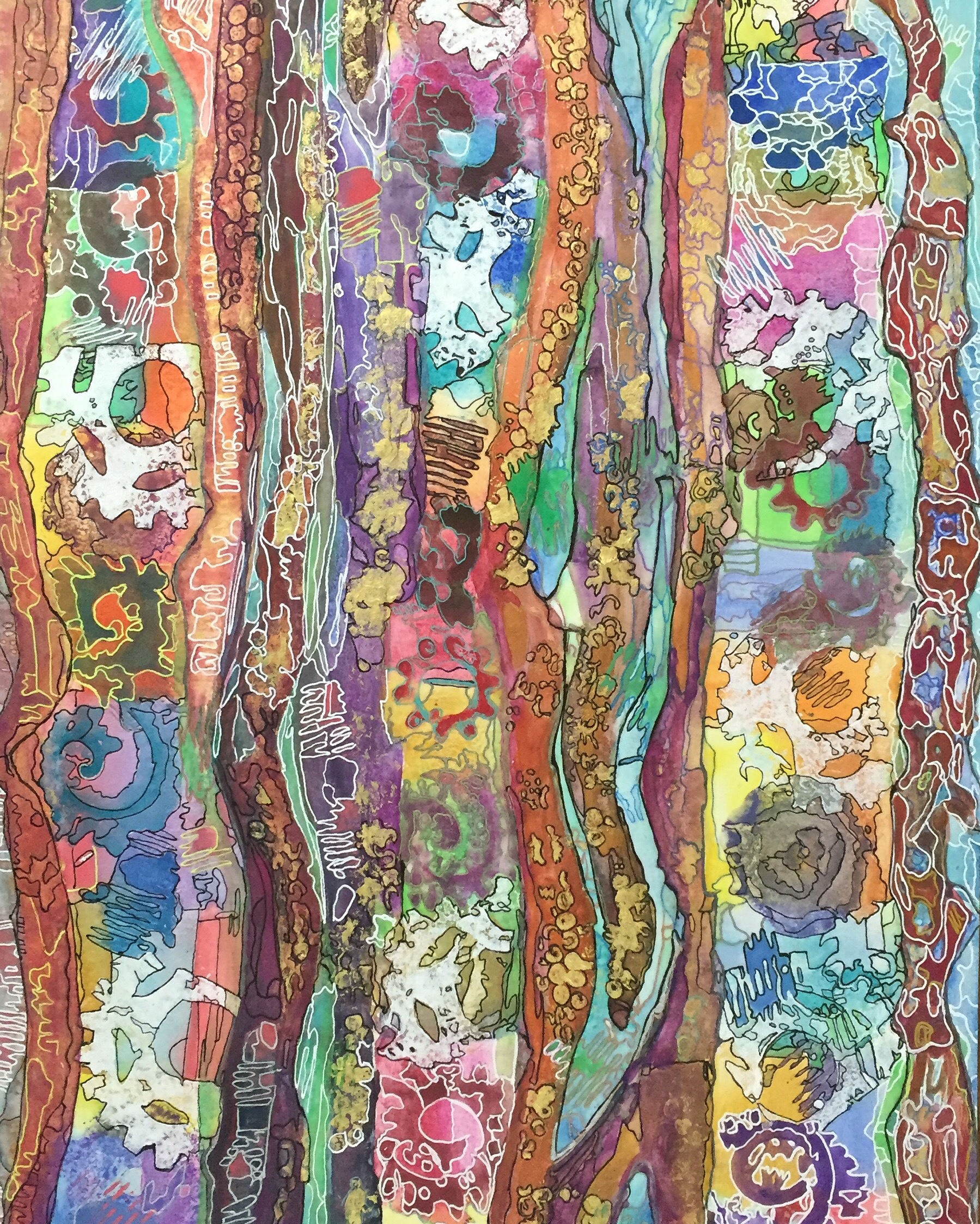 "Erosion" #2 mixed media "22x"14.5