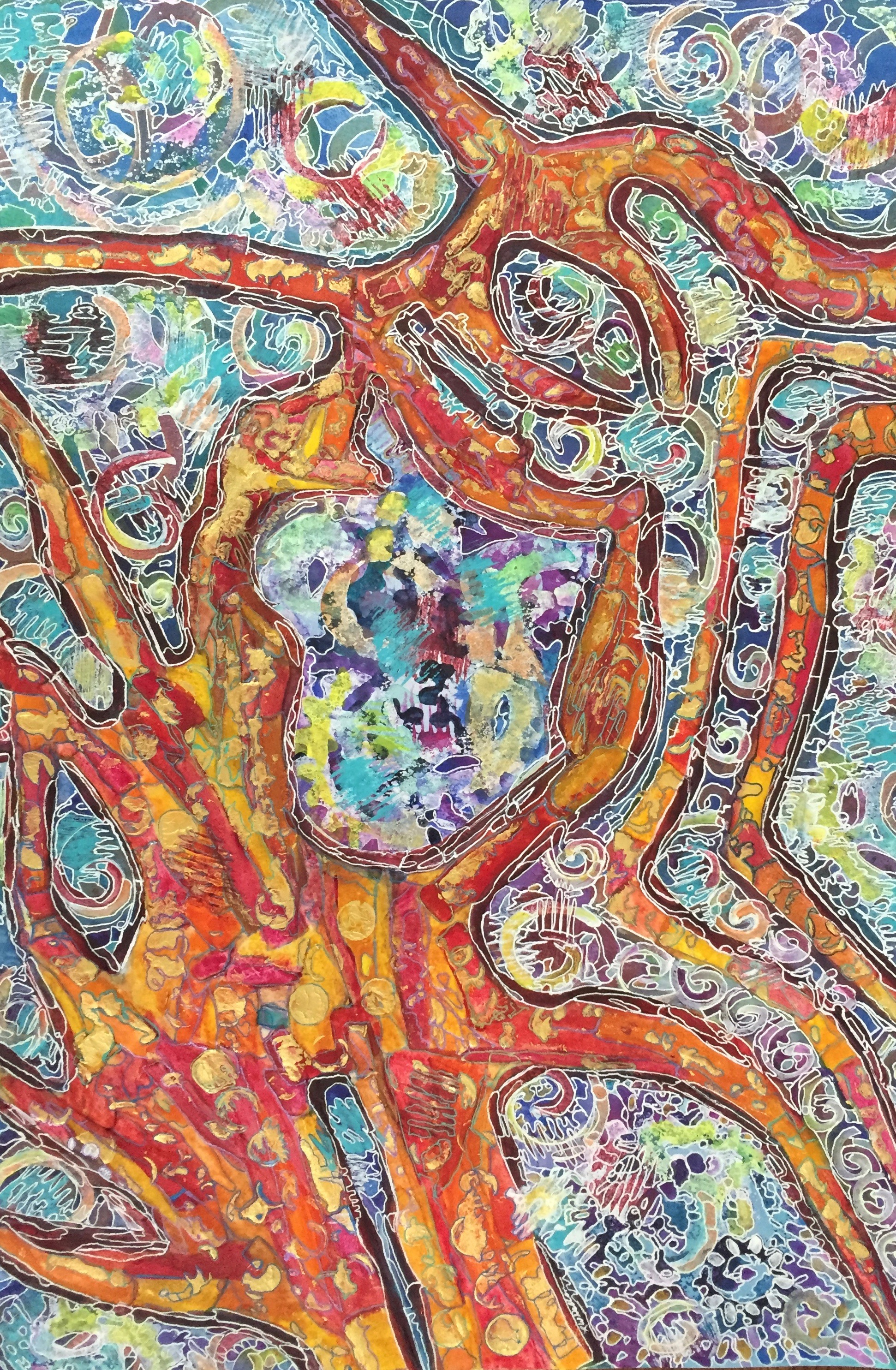 "Erosion"#3 mixed media "22x"15