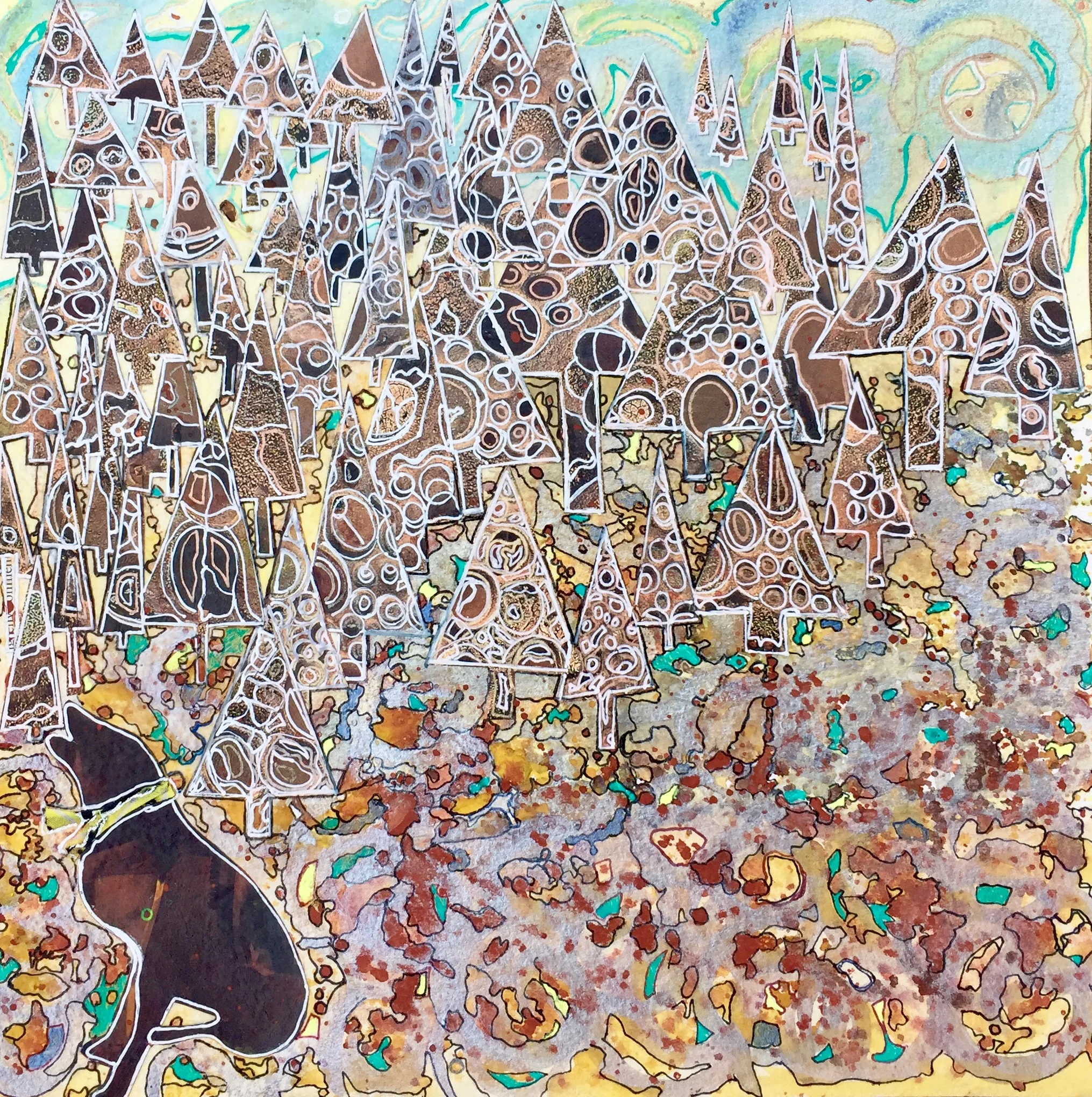 "Saharan Tincup Pass" mixed media 11 x "11 NFS